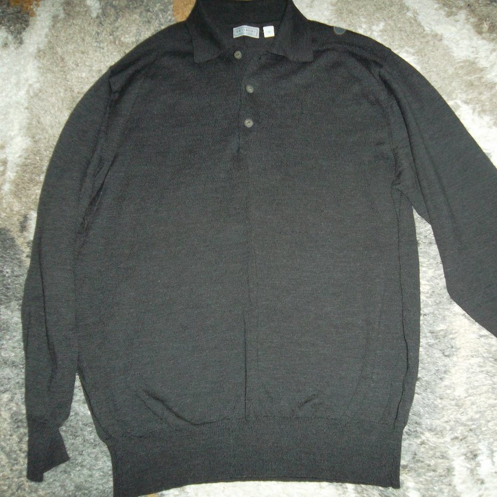 Westbury 100% Wool Charcoal Polo Neck Sweater